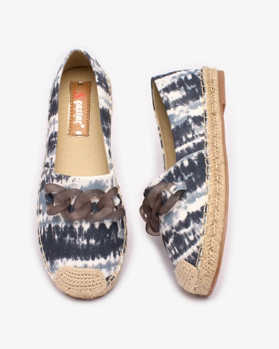 Royalfashion Espadrilles noires pour femme avec imprimé Serffio