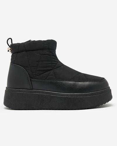 Royalfashion Bottes de neige à enfiler pour femme en noir Armeda