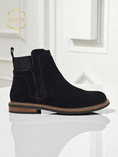 Bottines Noires Ariston en Cuir et Daim