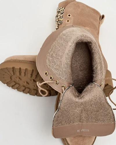 Royalfashion Bottes fourrées hautes Sinno pour femme