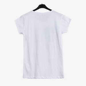 T-shirt femme blanc avec imprimé - Blouses 1