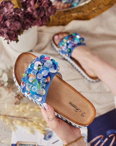 Royalfashion Tongs Loassa à strass pour femme