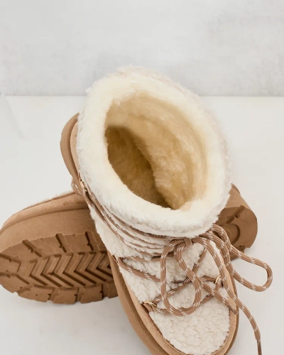 Royalfashion Bottes de neige à lacets pour femme Evonie