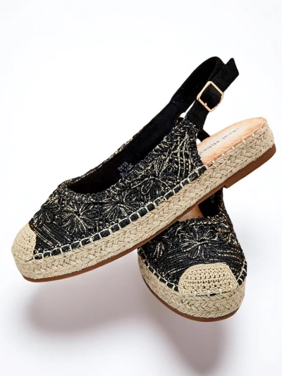 Royalfashion Espadrilles pour femmes avec broderie décorative