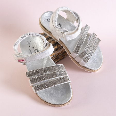 Sandales enfant argent avec zircones cubiques Ilumun - Footwear