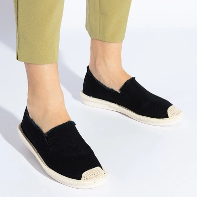 OUTLET Espadrilles tissées pour femmes noires de Rafiel - Chaussures