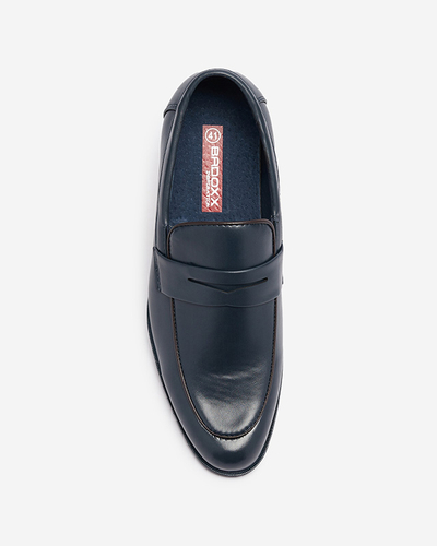 Demi-souliers classiques pour hommes bleu marine Jerif - Chaussures