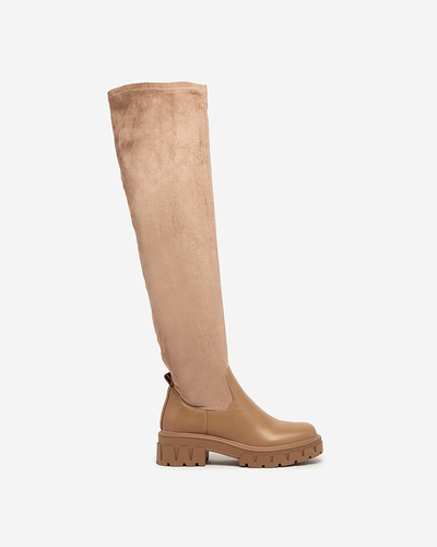 Royalfashion Bottines à enfiler marron clair pour femme Retamon