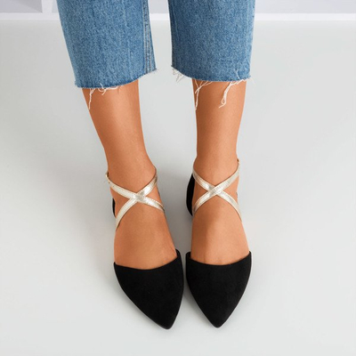 Ballerines noires pour femmes à talons plats Vosia - Footwear