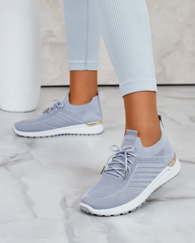 Royalfashion Chaussures de sport en tissu pour femmes Amgent