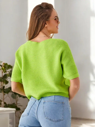 Royalfashion Pull court en coton pour femmes avec des papillons