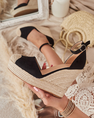 Royalfashion Noir Sandales à plateforme Meylasi pour femme