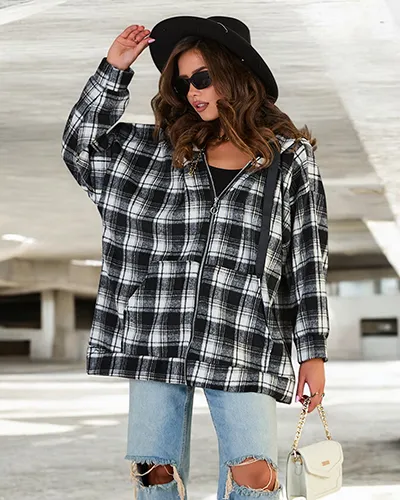 Royalfashion Manteau de type chemise pour femme