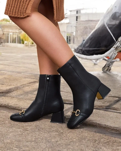 Royalfashion Bottes basses à talon aiguille pour femmes Referra