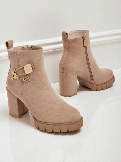 Bottines femme en éco-daim à talon bloc Bearr