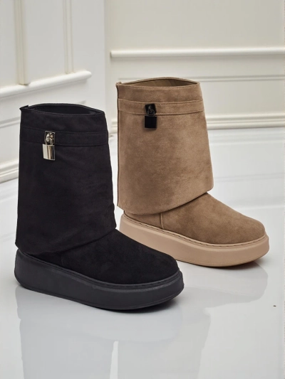 Bottes courtes de style bottes de neige pour femmes avec tige amovible Elizze