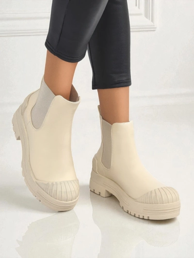 Bottines plateforme en cuir écologique Amber Veil