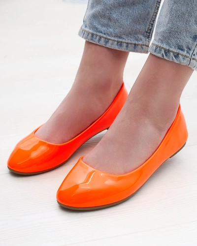 Ballerines laquées orange néon pour femme Fama - Footwear
