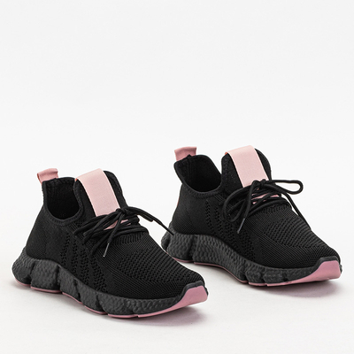 Chaussures de sport femme Bommgi noires et roses - Footwear
