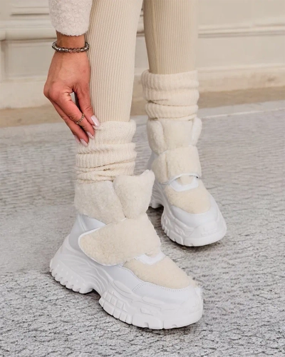 Royalfashion Bottes de neige pour femme avec peau de mouton Segulla