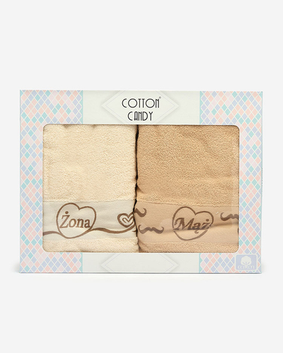 Royalfashion Lot de 2 serviettes en coton