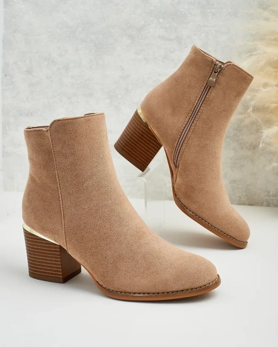 Royalfashion Bottes basses à talon aiguille pour femmes Traestra