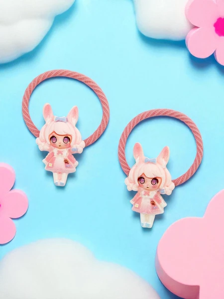 Élastiques à cheveux Bambina Rosetta avec motif poupée