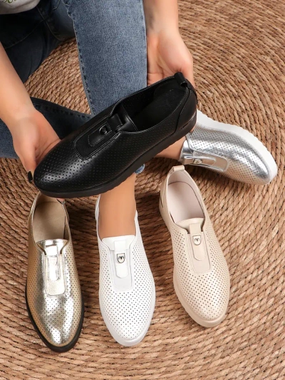 Royalfashion Chaussures aérées femme à enfiler Goffies