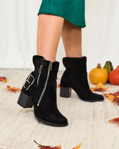 Royalfashion Bottes noires pour femme avec embellissement Feirrgo