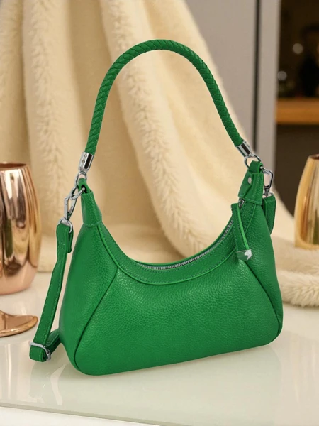 Royalfashion Petit sac à main pour femme en cuir écologique avec sangle décorative Lacquea