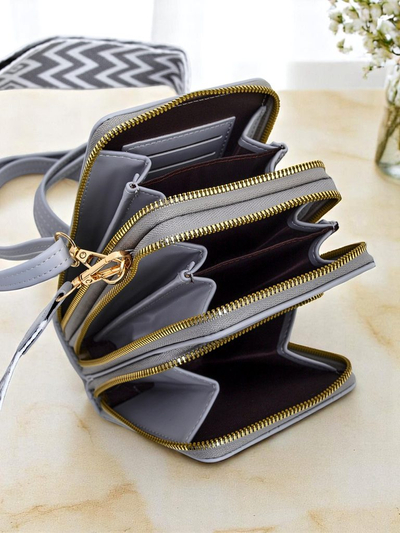 Royalfashion Sac à main portefeuille multifonctionnel avec bandoulière Suite Style