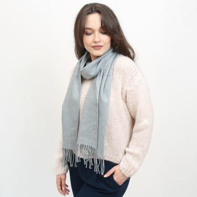 Foulard classique unicolore gris foncé pour femme - Accessoires