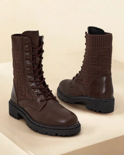 Royalfashion Bottines à lacets pour femmes Gordell