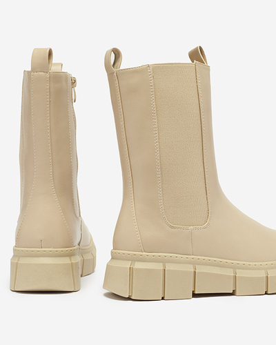 Bottines à plateforme pour femme en beige Couell - Footwear