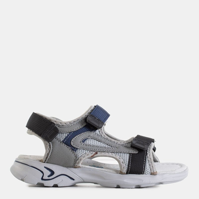 Sandales turbo velcro gris pour garçon - Chaussures