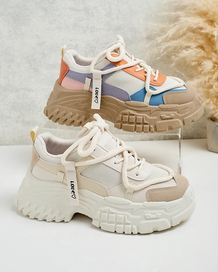 Royalfashion Baskets à plateforme pour femmes Bereya