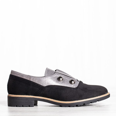 Chaussures noires avec insert Mohaive argenté - Chaussures 1