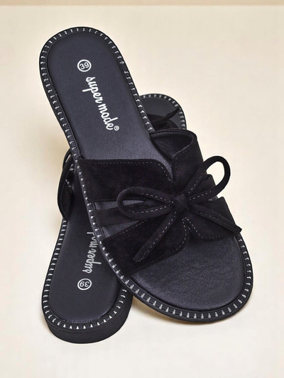 Mules plates femme Royalfashion avec nœud Gerber