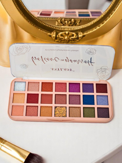 ANYLADY Palette de 21 fards à paupières avec paillettes et mat Glamour Color&Nude