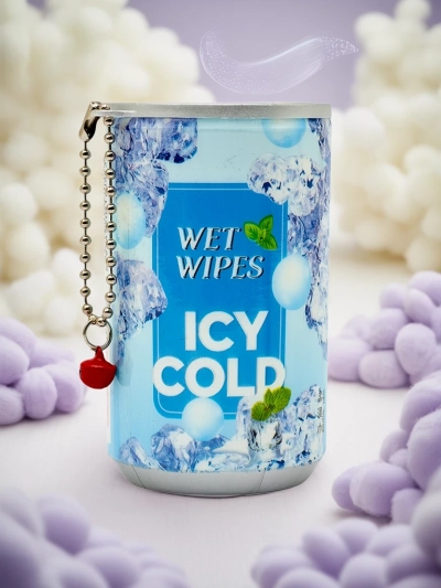 Lingettes hydratantes dans un emballage décoratif ICY COLD 30 pcs