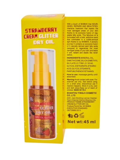 Spray d'été – Enlumineur liquide pour le visage et le corps Fraise