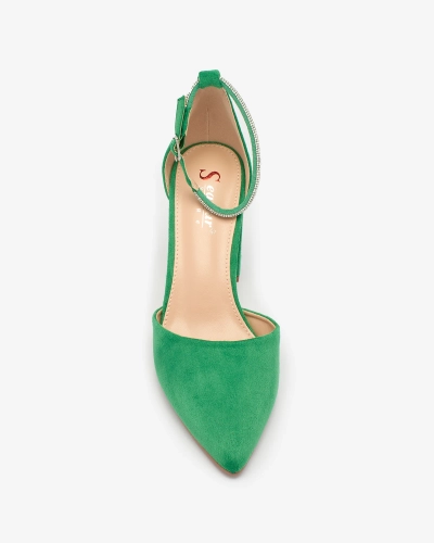 Royalfashion Vert Escarpins en zircone pour femme Britica