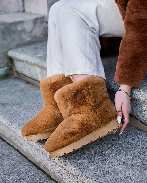 Bottes de neige pour femmes de couleur camel Ottola- Footwear