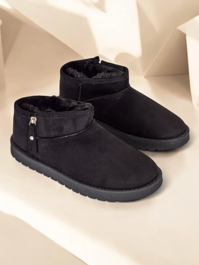 Royalfashion Bottes courtes ressemblant à des bottes de neige pour femmes Fefoz