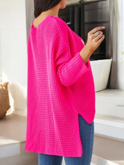 Pull en acrylique tricoté pour femmes Royalfashion avec inscriptions