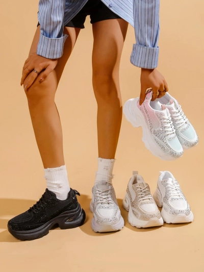 Baskets sportives Royalfashion pour femmes avec strass Bloss