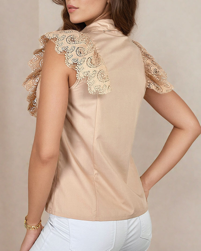 Royalfashion Chemise en dentelle pour femme