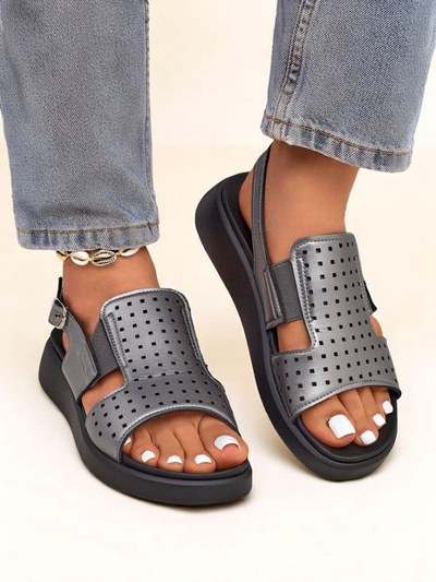 Royalfashion Sandales pour femmes à semelle épaisse BreezyStep