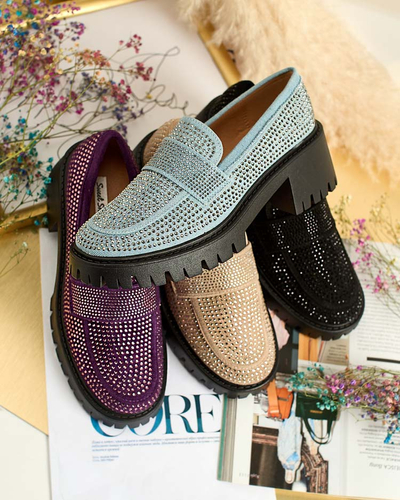 Royalfashion Mocassins femme avec zircons Epolls