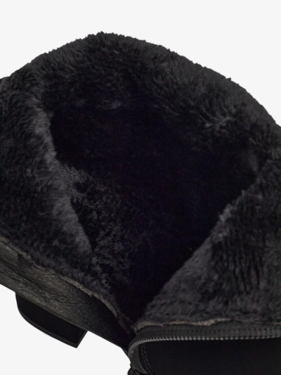 Bottines femme en cuir écologique à talons épais avec dentelle Kastrelle